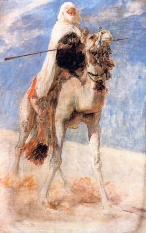 Cavaliere su un dromedario mehari